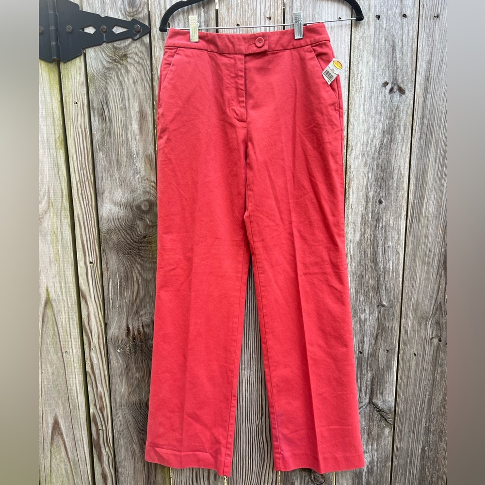 TALBOTS Orange Coral Khaki Pants Women’s 2 Petite NWT NEW